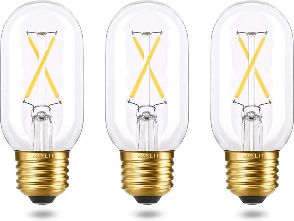 T45/T14 E26 LED Bulbs Dimmable, 2W(25 Watt Equivalent), Soft White 3000K, Tube