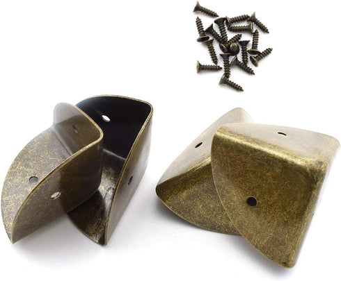 4-Pack 1.58" (40mm) Toolbox SDTC Tech Zinc Alloy Triangle Corner Protectors Metal Decorative Edge Guard Safety Cover