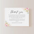 5.5x4.25 4) Personalized Wedding Thank You Cards with Message, Flat Thank You Note Cards with Blush Pink Peonies