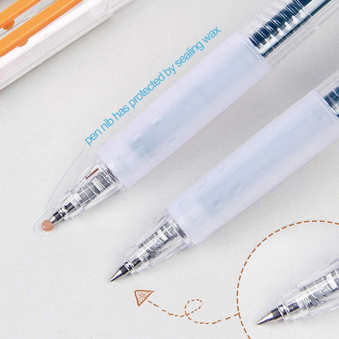 Ultra Fine Point Pens 0.38, Smooth Writing Retractable Pens for Journaling, Planner, Note Taking, 6 Count