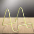 Wire Easel Display Stand 4" H - Twisted Brass Finish Metal, Pack of 3