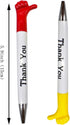 Maydahui 25 PCS Thank You Greeting Gift BallPoint Pens, Cute Thumbs Up Pens for Employee Appreciation (Black & Blue Ink)