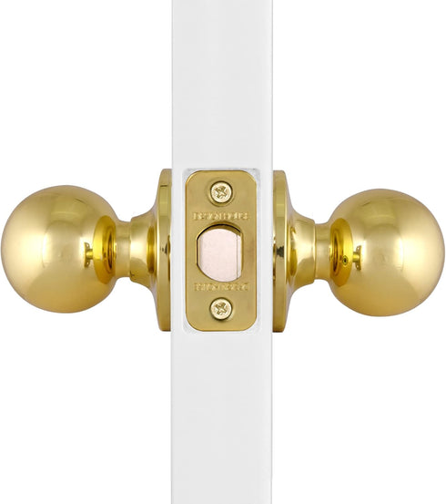 Design House 782912 Polished Brass Ball Passage Hall and Closet Door Knob