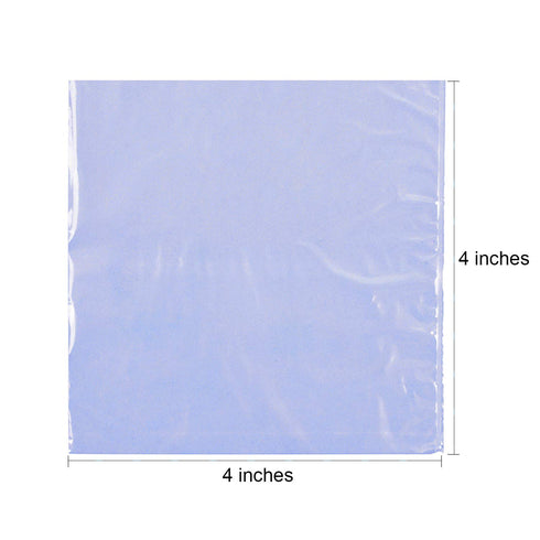 LazyMe 200Pcs Shrink Wrap Bags, 4 x 4 inch PVC Heat Shrink for Handmade Soaps, Bath Bombs, Crafts