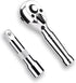 Stubby Ratchet Set, 3/8" Drive Ratchet Handle with Extension Bars, Gift for Men, 72-T Reversible Quick Release Head