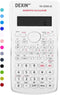 Scientific Calculators for Students, 240 Functions, 2 Line 10+2 Digits Desktop Math Calculator (White)