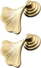 Kisangel 2Pcs Zinc Alloy Fan-Shaped Cabinet Knobs Single Hole Drawer Handles for
