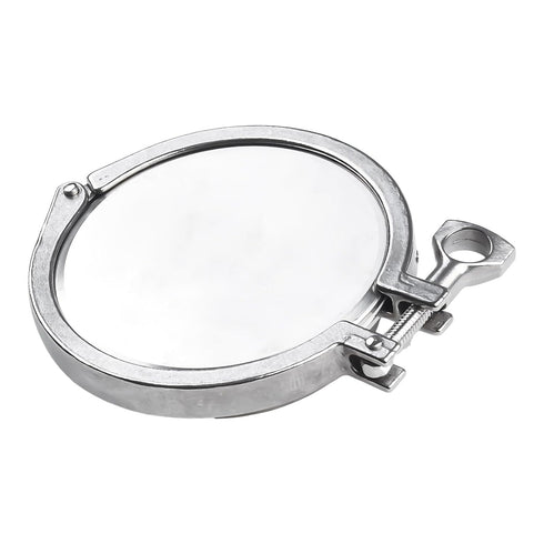 Jurtmy 4 Inch Set SS304 Sanitary Tri-Clamp End Cap with Weld Ferrule and PTFE Gasket, Stainless Steel Fitting for Beer