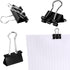 JANYUN 150Pcs Small Binder Clips 19mm/0.75 Inch Metal Paper Clamps for Office School Home Supplies (Black)