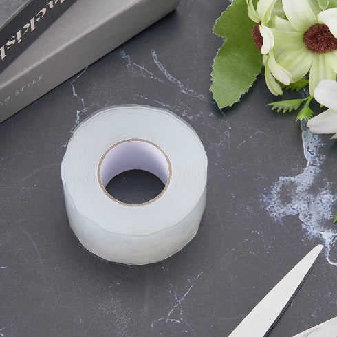 GORGECRAFT 3m x 25mm Self-Fusing Silicone Tape, Clear Waterproof Repair Sealing Tape for Emergency Plumbing