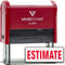 Estimate Self Inking Rubber Stamp with Red Ink - X-Large Size
