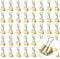 Gold Binder Paper Clips - Small 3/4 inch Width Clips, 80 Pack for Office School Supplies