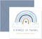 Whaline 50 Pack Blue Rainbow Thank You Cards Boxed 5 x 5