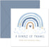 Whaline 50 Pack Blue Rainbow Thank You Cards Boxed 5 x 5