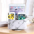 Leather 360° Rotatable Remote Control Holder, Nightstand Caddy for Office Supplies, Spinning Storage Box for Pen, Mail,