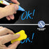 Desktop Dry Erase Board - Glass Dry Erase Board with Black Desk Buddy, Includes Markers and Eraser.