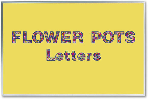 Hygloss Products Bulletin Board Letters and Numbers - Punch Out Flower Pot Design Combo, 3 Inch, 350 Pieces