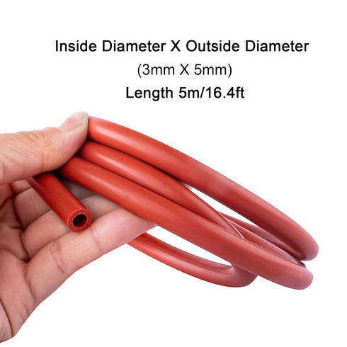 REJNHO 5m 3 5mm) Pure Silicone Hose - Flexible Gas & Water Pipe for Home Brewing and Winemaking(Length *