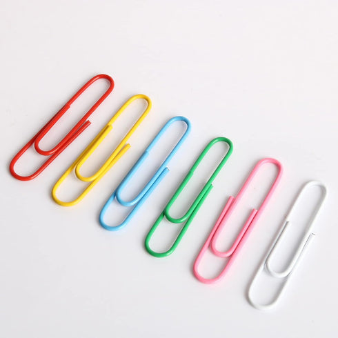 Yarlung 900 Pieces 2 Inch Jumbo Paper Clips, Vinyl Coated Large Paperclips for Document Organizing, 6 Colors