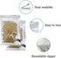 PABCK 100 Pack Clear Front Resealable Mylar Bags, 8.5x14cm, Heat Seal Aluminum Foil for Food Storage