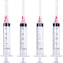 50 Pack - 10ml 18Ga Plastic Dispensing Syringe Tool for Refilling, Measuring Liquids, Scientific Lab