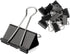 ZZTX Black Binder Clips, Medium Size Paper Clamps, 1.3 Inches, 36 Pack