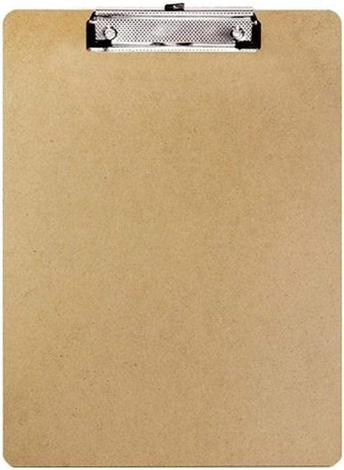 BAZIC Standard Size Hardboard Clipboard with Low Profile Clip, Case of 24
