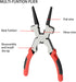 8" Multifunction Welding Pliers, Carbon Steel MIG with Insulated Handle, Long Nose and Wire Cutting