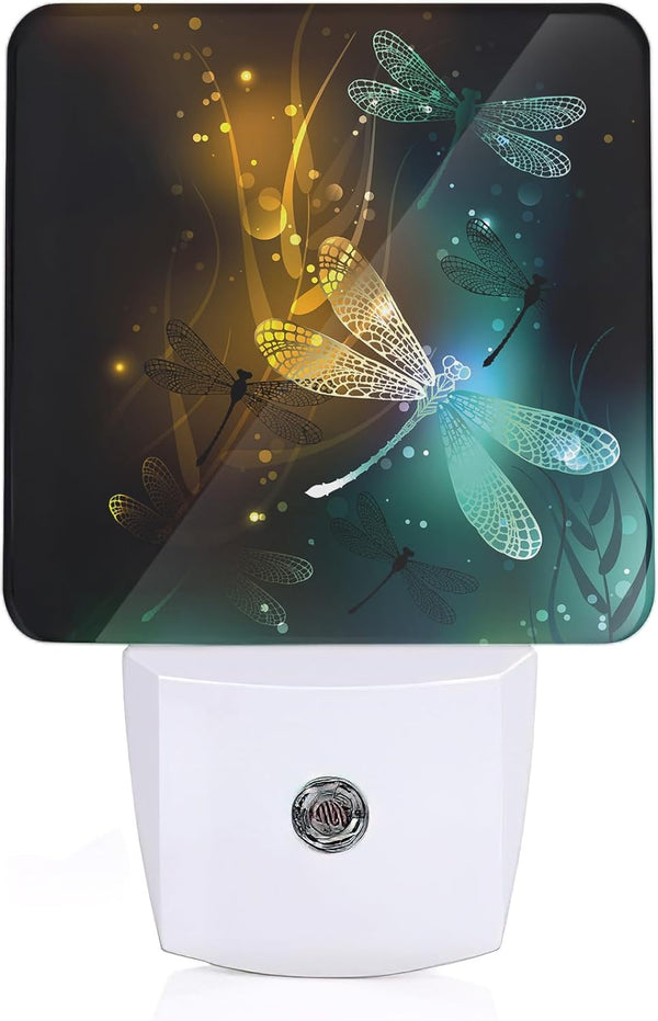 Dream Dragonfly Night Light, Night Light Plug into Wall with Dusk to