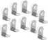 Balacoo 10-Piece Stainless Steel Corner Brackets Secure Glass Shelf Supports Right Angle
