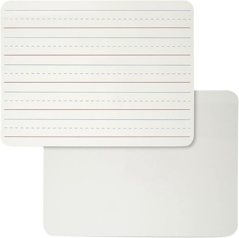 Charles Leonard Dry Erase Board - Two Sided Magnetic Plain/Lined, Pack of 3 for Classroom Use