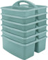 Teacher Created Resources Calming Blue Portable Plastic Storage Caddy, 6-Pack for Classrooms, Kids Room, Office