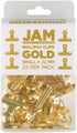 JAM PAPER Metal Bulldog Clips, Small, 22mm, Gold, 25/Pack