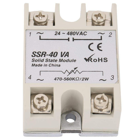 SSR-40VA Load Voltage 24-480V AC: 40A Rated Current Resistance Regulator Solid State Relay Module