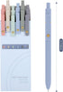Ddaowanx Gel Pens, 0.5mm Fine Point Quick Dry Blue Ink Pens Retractable, Cute Colorful Barrel Smooth Writing Pen, Aesthetics Gifts for Women Men (6 Pcs-Blue Ink)