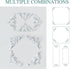 2 Project4.5IN*4.5IN PCS Carved Appliques Onlays, White PVC Corners Applique Flower Carvings Decals for Mirrors