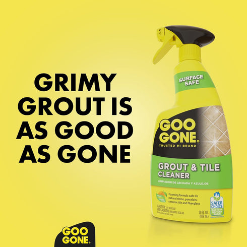 28 Goo Gone Grout & Tile Cleaner - Ounce - Removes Tough Stains Dirt Caused By Mold Mildew Soap Scum and Hard Water