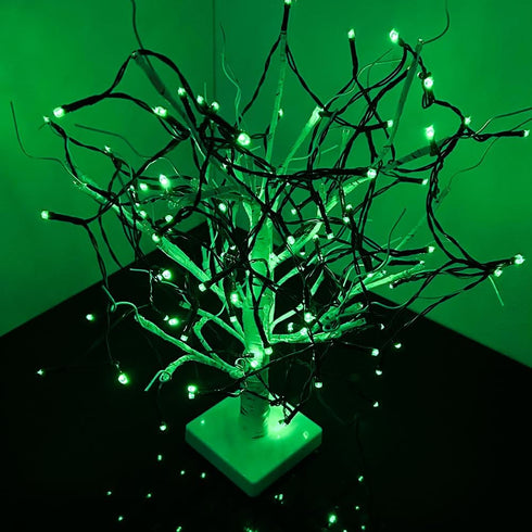 Taoushuleng 2 Pack 200 40Ft 8 Solar Green String Lights Outdoor, Total LED Each with Lighting Modes for Yard