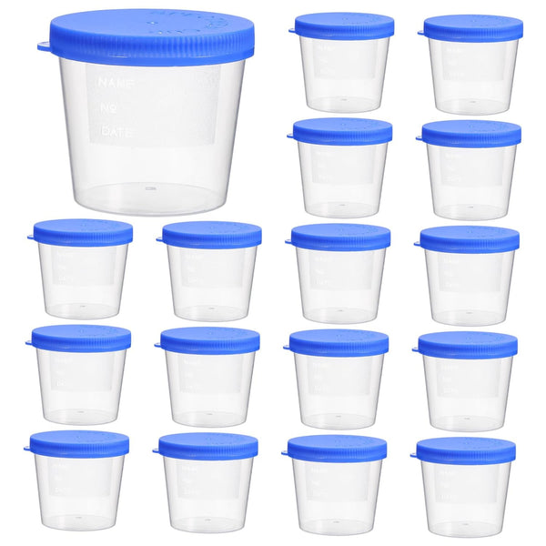 VOSAREA 30Pcs Disposable Sputum Collection Cups Random Color Specimen Containers with Lids