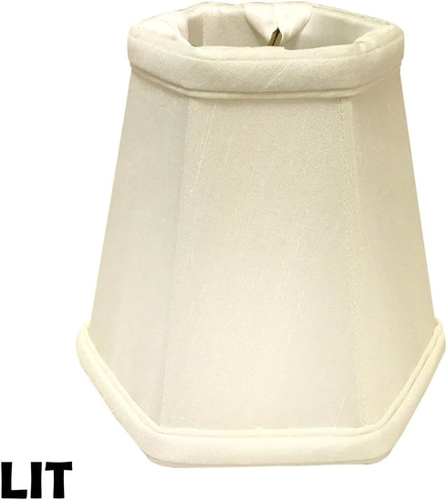 CS-715EG 3 5 4.5, Royal Designs, Inc. Hexagon Chandelier Shade, x x Eggshell