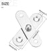 360 Degree Rotating Pivot Hinge (57 x 16mm) 8Sets, Stainless Steel Door Hinges - for Home Kitchen Gate Closet Cupboards