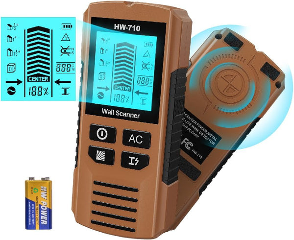 Stud Finder Wall Scanner, 5 in 1 Stud Detector with HD LCD