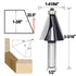 1/2 22.5 2-Flute Chamfer Router Bit Shank, Degree Carbide Chamfer Cut, Edge Forming Bevel Router Bit, Chamfer Bit Miter
