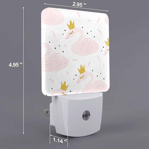 Chrobak LED Night Light,Cute Cartoon Swan LED Night Light Plug into Wall with Dusk to Dawn Light Sensor White Energy