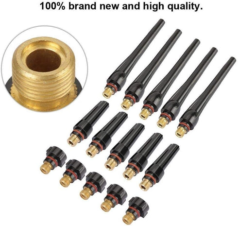TIG Welding Back Caps, 15Pcs 57Y02(Long) 57Y03(Medium) 57Y04(Short) for TIG Welding Torch