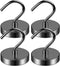 Grtard Magnetic Hooks Heavy Duty - 110 lbs Strong Magnet Hook for Hanging, Cruise, Kitchen, Workplace - 4 Pack