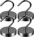 Grtard Magnetic Hooks Heavy Duty - 110 lbs Strong Magnet Hook for Hanging, Cruise, Kitchen, Workplace - 4 Pack