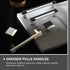 2pcs SEWACC Kitchen Cabinet Pull Handles, Single Hole Dresser Drawer Pulls, Bright Chrome and Black Finish, Furniture