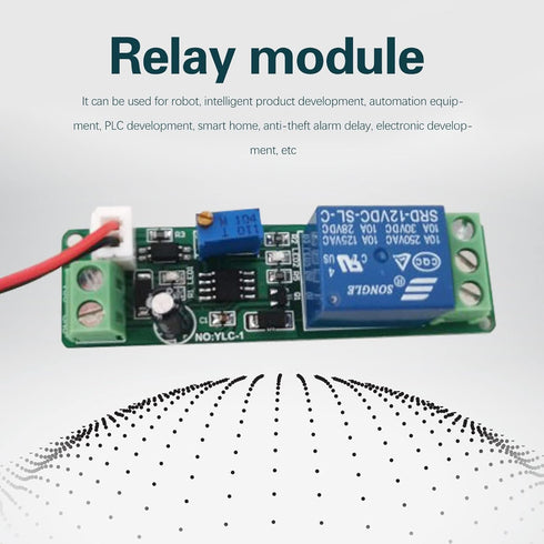 Jadeshay DC 12V Adjustable Timer Delay Module, High Precision Turn Off Relay Switch, 1-10sec for Automation