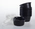 Golden Apple - 2oz Black Plastic Jello Shot Souffle Cups with Lids, BPA Free